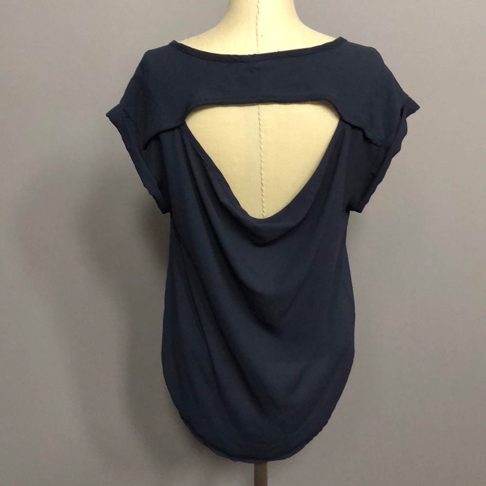 Francesscas’s gray short sleeve blouse sz L